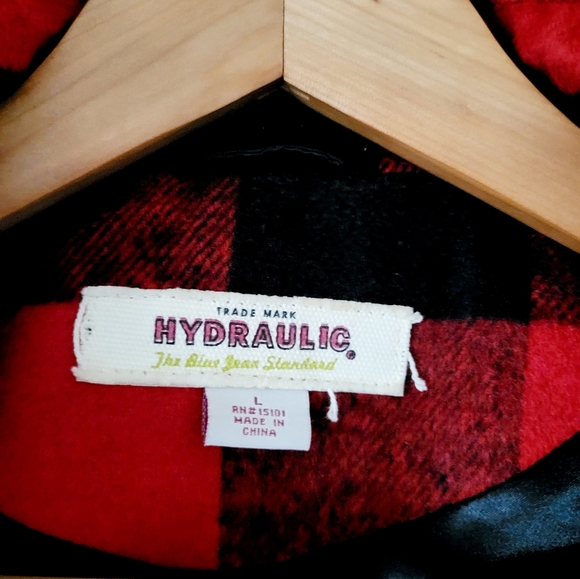 Hydraulic Buffalo Plaid Asymmetrical Blend Moto Jacket Size L - Picture 12 of 15